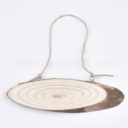 Colgantes de anillo de árbol de madera WOOD-S040-92-1