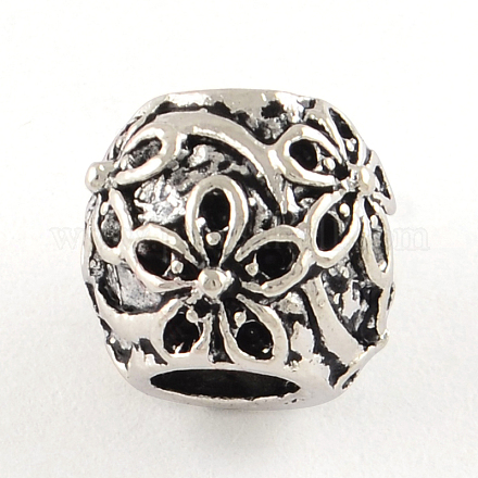 Tibetischer Stil Legierung europäische Perlen Fassungen für Strasssteine X-TIBE-R295-067AS-FF-1