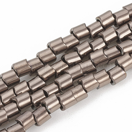 Electroplated Non-magnetic Synthetic Hematite Beads Strands G-T061-58F-1