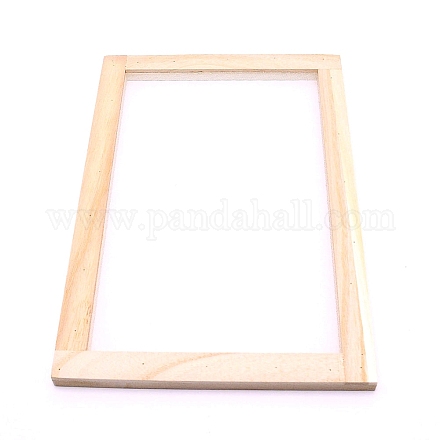 木製製紙  製紙モールドフレーム  スクリーンツール  DIYペーパークラフト用  長方形  バリーウッド  30x20x1.25cm DIY-WH0215-47-1