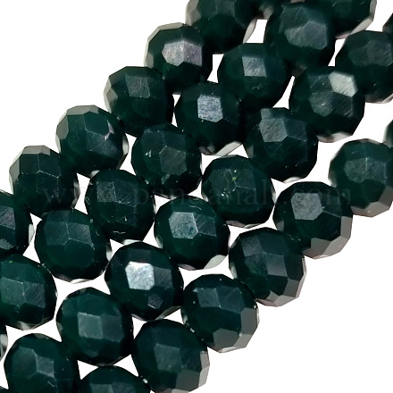 Chapelets de perles en verre opaque de couleur unie EGLA-A034-P8mm-D25-1