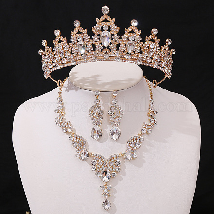 Ожерелье из сплава со стразами в форме капли и луны FS-WG0A8BD-09-1