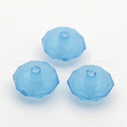 Faceted Rondelle Imitation Jelly Acrylic Beads JACR-P001-8mm-13G-1