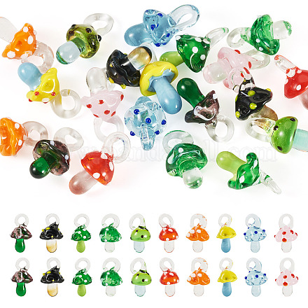 20шт 10 цвета подвески ручной работы лэмпворк LAMP-TA0001-61-1