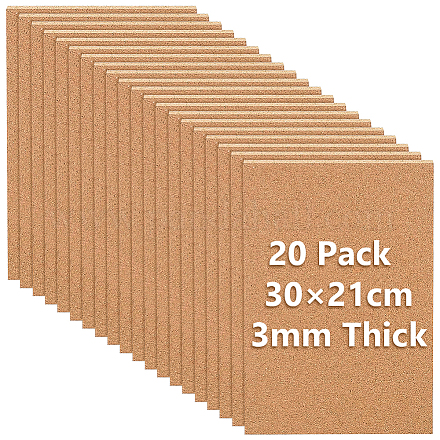 20шт пробковые изоляционные листы&nbsp;DIY-BC0016-20A-1