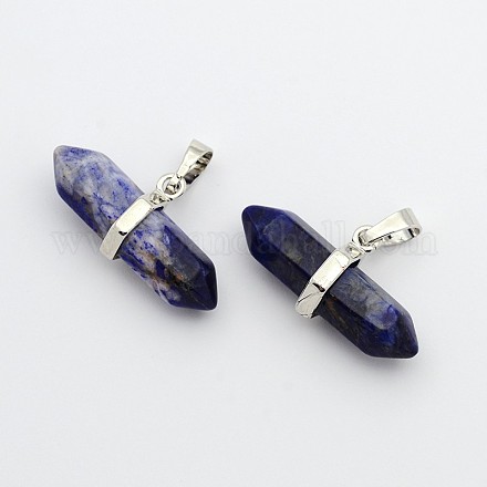 Natural Sodalite Double Terminated Pointed Pendants G-F177-15-1