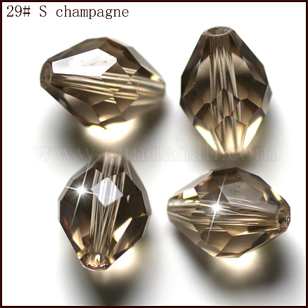 Abalorios de cristal austriaco de imitación SWAR-F054-11x8mm-29-1