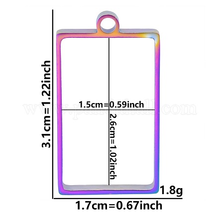 Подвески с открытой задней панелью из нержавеющей стали PW-WGB5BE7-37-1
