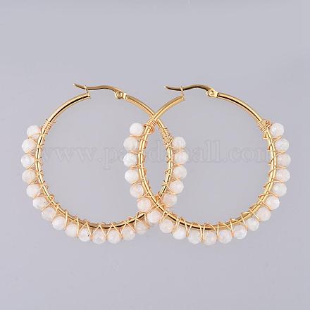 Boucles d'oreilles en perles EJEW-JE03830-01-1