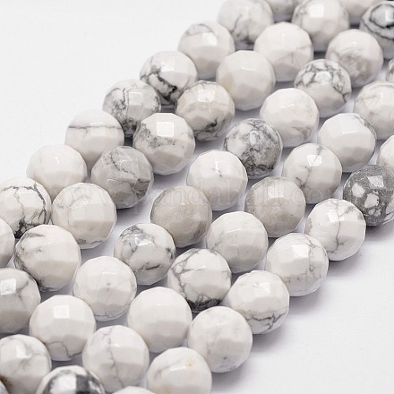Chapelets de perles en howlite naturelle G-G736-25-6mm-1
