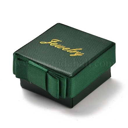 Boîtes à bijoux en carton pour bijoux carrés et mots CBOX-C015-01A-02-1