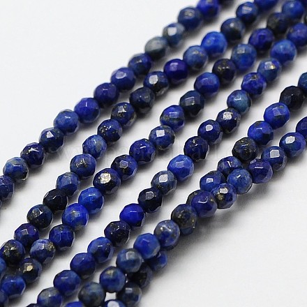 Naturales lapis lazuli de hebras de abalorios G-A129-3mm-22-1