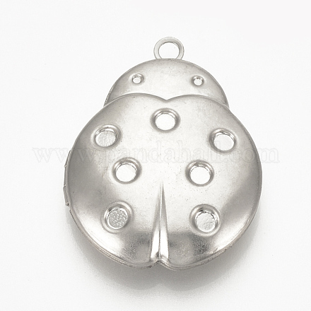 304 configuración de esmalte colgante de medallón de acero inoxidable STAS-S076-34-1