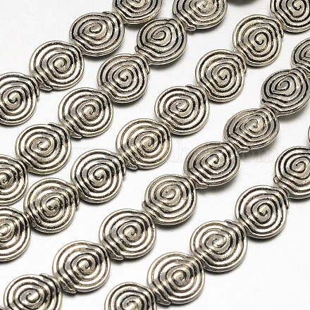 Stile tibetano rotonda e piatta / Vortex fili di perline in lega X-TIBEB-O007-10-NR-1