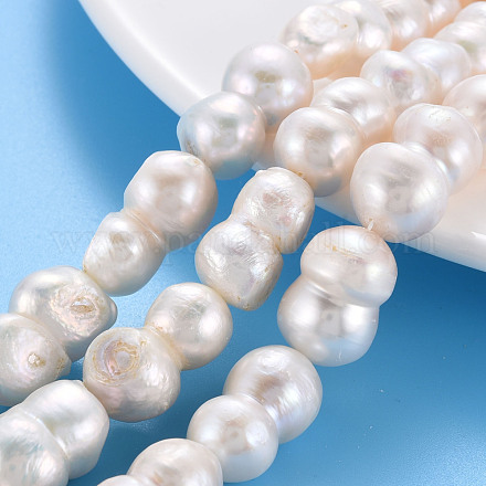 Chapelets de perles en Keshi naturel PEAR-S020-O01-1