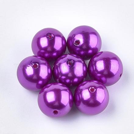 ABS Plastic Imitation Pearl Round Beads SACR-S074-23mm-A25-1
