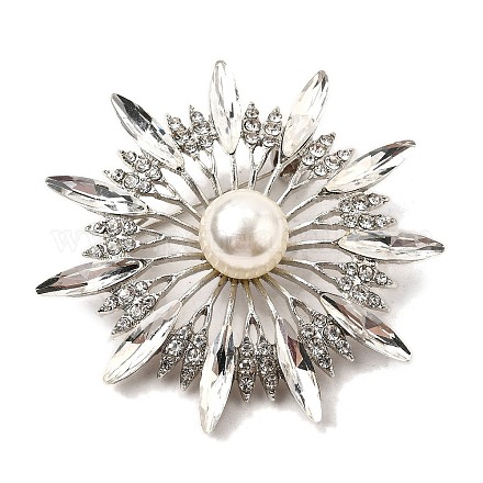 Брошь-булавки со стразами в виде подсолнуха JEWB-A029-01S-01-1-1