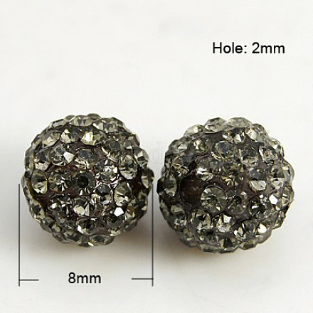 Abalorios de resina de Diamante de imitación RB-A025-8mm-A12-1
