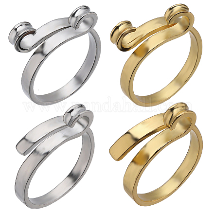 Sunnyclue 8 pieza 4 anillos de aleación de estilo RJEW-SC0001-10-1