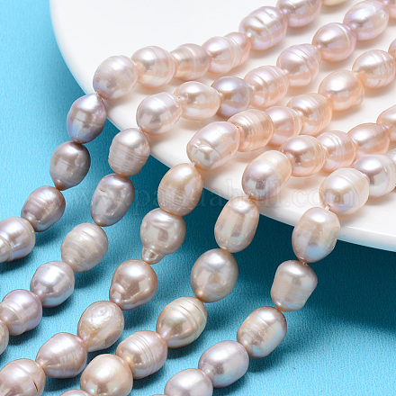 Perlas naturales abalorios de agua dulce cultivadas PEAR-D095-04-1