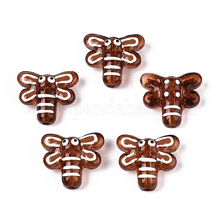 Эмалевые бусины ручной работы в технике лэмпворк LAMP-T023-26A-1