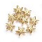 Alloy Beads, Lead Free & Nickel Free & Cadmium Free, Starfish/Sea Stars, Real 14K Gold Plated, 20x20x4mm, Hole: 1.6mm