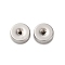 304 Stainless Steel Ear Nuts, Flat Round, Stainless Steel Color, 5x2mm, Hole: 0.8mm