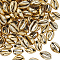 100Pcs Electroplated Natural Cowrie Shell Beads, Undrilled/No Hole Beads, Golden, 15~18x10~12x6~7mm