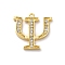 Rack Plating Brass Micro Pave Cubic Zirconia Pendant, Greek Alphabet, Real 18K Gold Plated, Letter Y, 16x16x1.6~1.7mm, Hole: 1.1mm