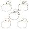 304 Stainless Steel Enamel Dapped Chains Slider Bracelets Making, Mixed Color, 10.24~10.63 inch(26~27cm), Hole: 2.8mm