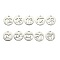 Non-Tarnish 304 Stainless Steel Pendants, Cut-Out, Hollow, Flat Round with Number, Stainless Steel Color, Mixed, 19x1.5mm, Hole: 2.5mm
