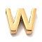 Ion Plating(IP) 304 Stainless Steel Charms, Letter Charm, Real 18K Gold Plated, Letter W, 9.5x12x3mm, Hole: 1.6mm