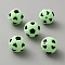 Silicone Beads, Football, Aquamarine, 15mm, Hole: 2.5mm