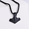 Anchor Punk Style 304 Stainless Steel Pendant Men's Necklace Nightclub Accessory, Black