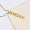304 Stainless Steel Word Constellation Pendant Necklaces, Real 18K Gold Plated, Virgo, 17.72 inch(45cm)
