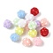 Acrylic Rhinestone Beads, with Resin Cabochons, Round, Mixed Color, 17mm, Hole: 2mm