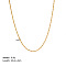 Stainless Steel Boston Link Chain Necklaces, Golden, 17.72 inch(45cm)