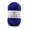 Acrylic Fiber Metallic Yarn, for Weaving, Knitting & Crochet, Blue, 1mm, about 131.23 Yards(120m)/Skein