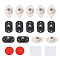 2 Sets 2 Colors Plastic & 304 Stainless Steel Universal Wheels 360° Rotation Pulley Ball, with 40Pcs EVA Self-adhesive Fabric, Mixed Color, 29x44.5x13mm