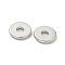 Alloy Beads, Cadmium Free & Lead Free, Flat Round, Platinum, 10x1.5mm, Hole: 2.5mm, about 1515pcs/1000g