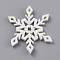 Snowflake Felt Fabric Christmas Theme Decorate, with Glitter Gold Powder, for Kids DIY Hair Clips Make, White, 4.15x3.65x0.25cm
