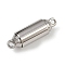 304 Stainless Steel Magnetic Clasps, Column, Stainless Steel Color, 16.5x4.5mm, Hole: 1.2mm