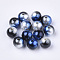 Rainbow ABS Plastic Imitation Pearl Beads, Gradient Mermaid Pearl Beads, Round, Midnight Blue, 4x3.5mm, Hole: 1.2mm, about 18000pcs/500g