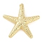 Rack Plating Brass Pendants, Long-Lasting Plated, Cadmium Free & Lead Free, Real 18K Gold Plated, Starfish, 29x30.5x4.5mm, Hole: 4.5x3mm