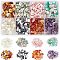 Natural 160G 8 Style Gemstone Beads, Chip, 5~11x3~9x1~9mm, Hole: 1mm, 20g/style
