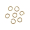 304 Stainless Steel Open Jump Rings, Ion Plating(IP), Golden, 7x0.8mm, Inner Diameter: 5.4mm