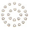 30Pcs Sew on Rhinestone, Multi-Strand Links, Glass Rhinestone, with Light Gold Alloy Findings, Garment Accessories, Heart, Crystal, 13x12x5mm, Hole: 0.6mm
