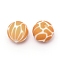 Silicone Beads, DIY Nursing Necklaces Making, Round, Orange, 12mm, Hole: 2.5mm