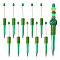 ABS Plastic Ball-Point Pen, Baking Paint Beadable Pen, for DIY Personalized Pen with Jewelry Bead, Light Green, 138~145x14mm