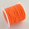 Korean Waxed Polyester Cords, Dark Orange, 1mm, about 10.93 yards(10m)/roll, 25rolls/bag